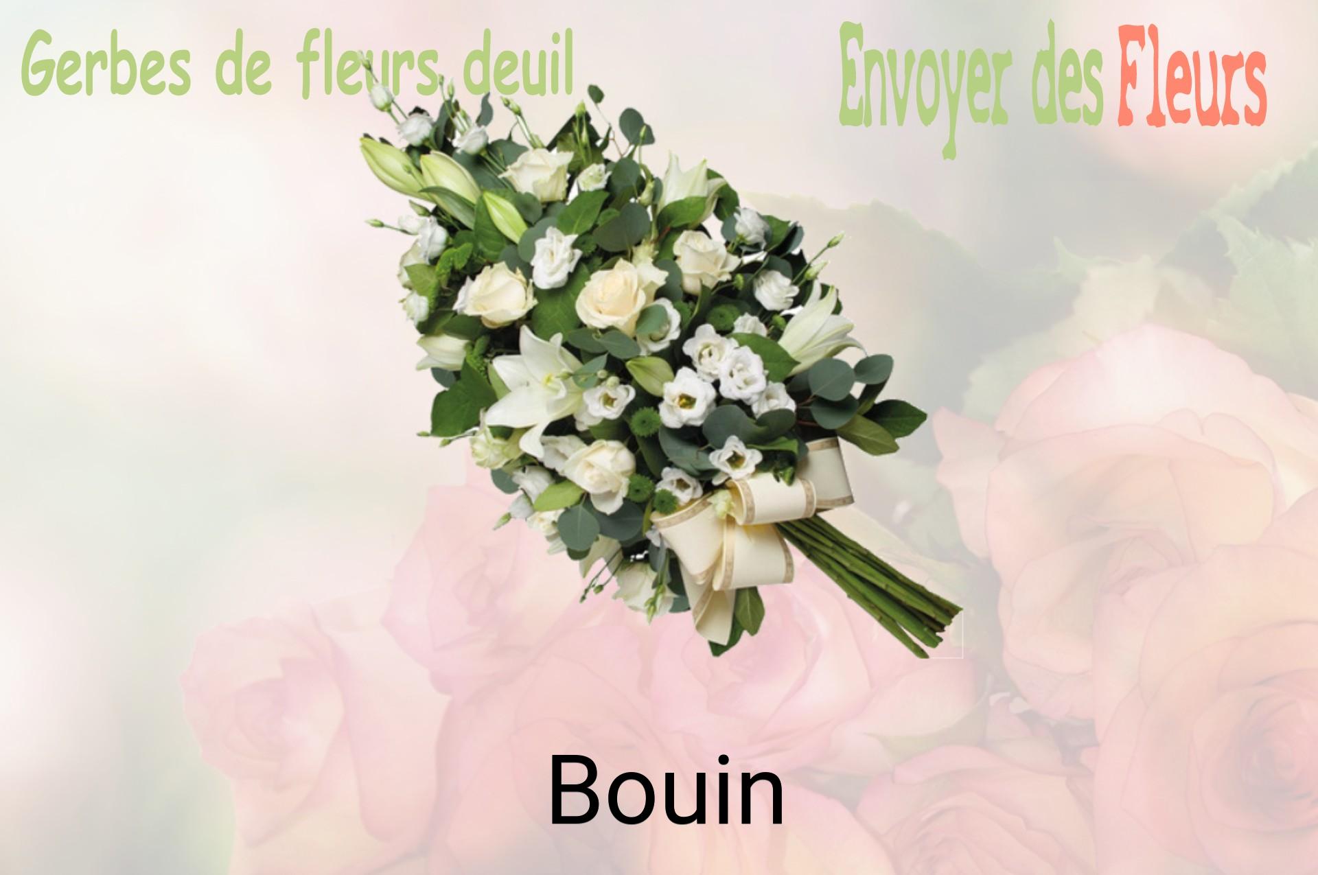 Gerbe de fleurs de deuil livrée à Bouin